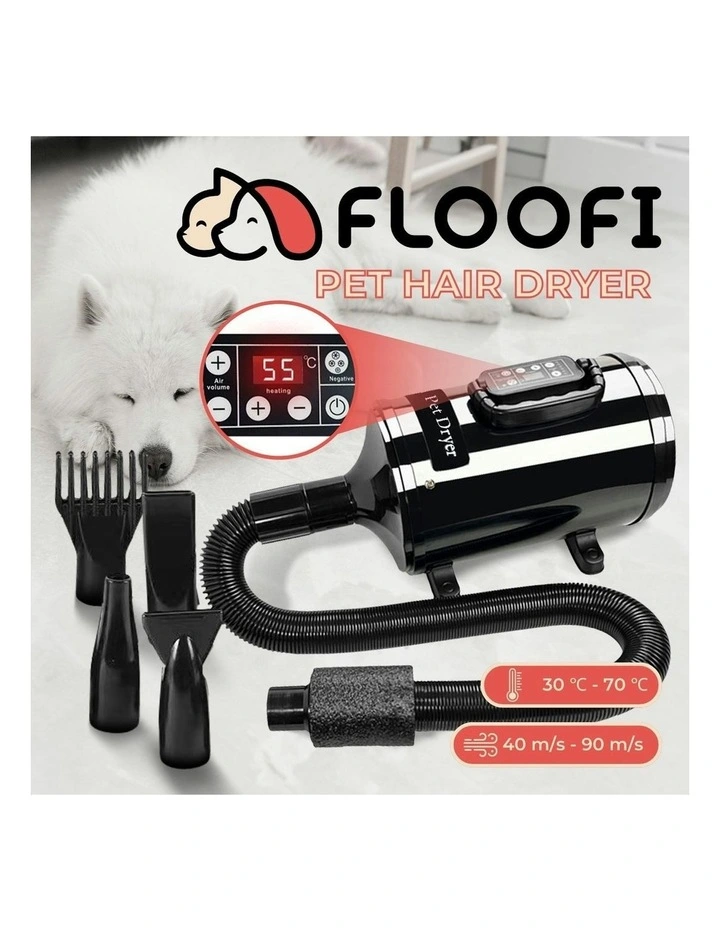 Pet Hair Dryer LCD in Black