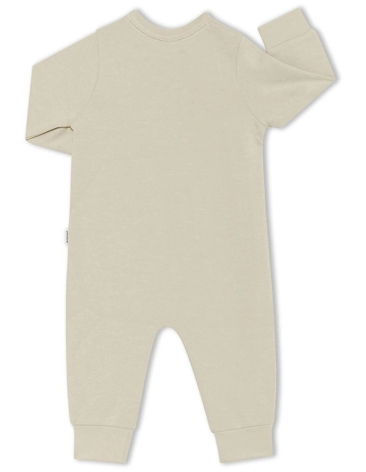 Tech Sweats Zip Wondersuit in Sesame Seed