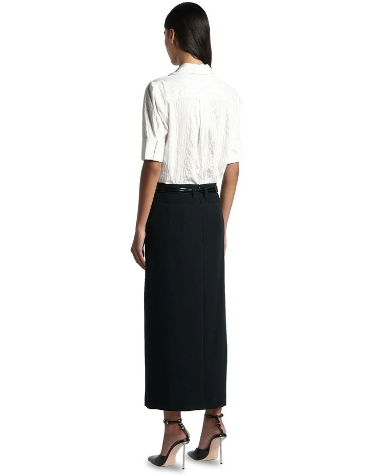 Tailored Short Sleeved Shirt in Off White