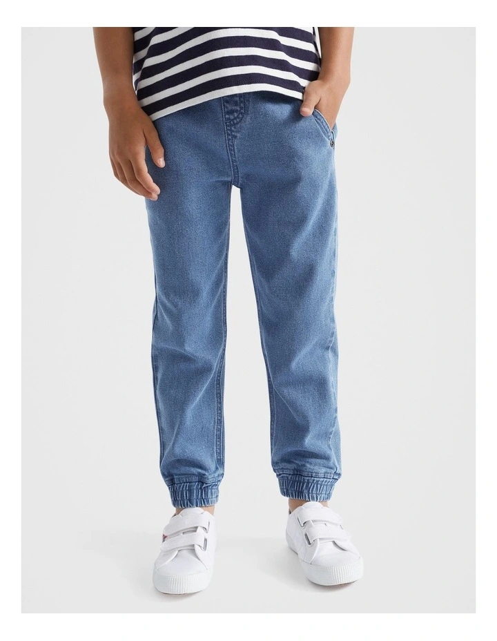 Core Denim Jogger in Classic Blue