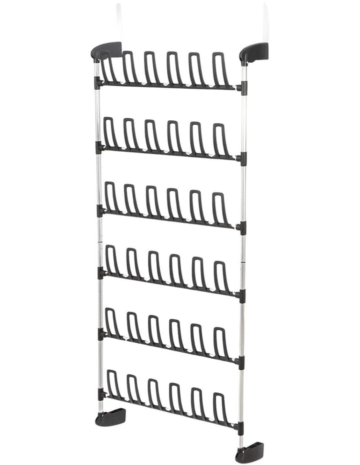 18 Pair Over The Door Shoe Rack in Silver