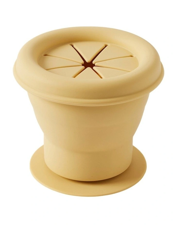 Henny Silicone Collapsible Snack Cup 11cm in Lemon