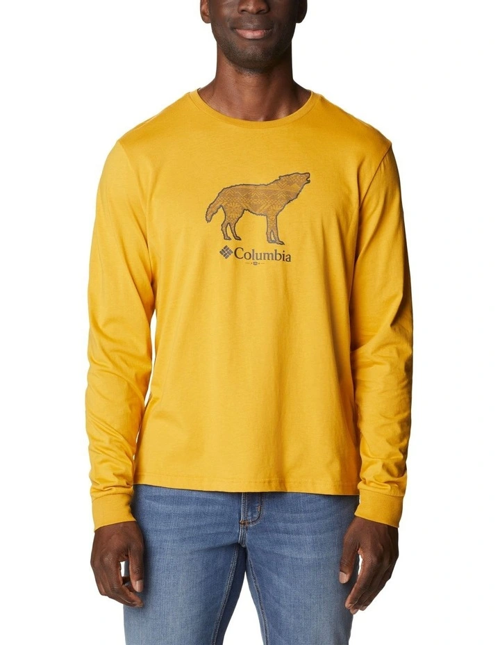 Seasonal Logo Long Sleeve Tee in Raw Honey