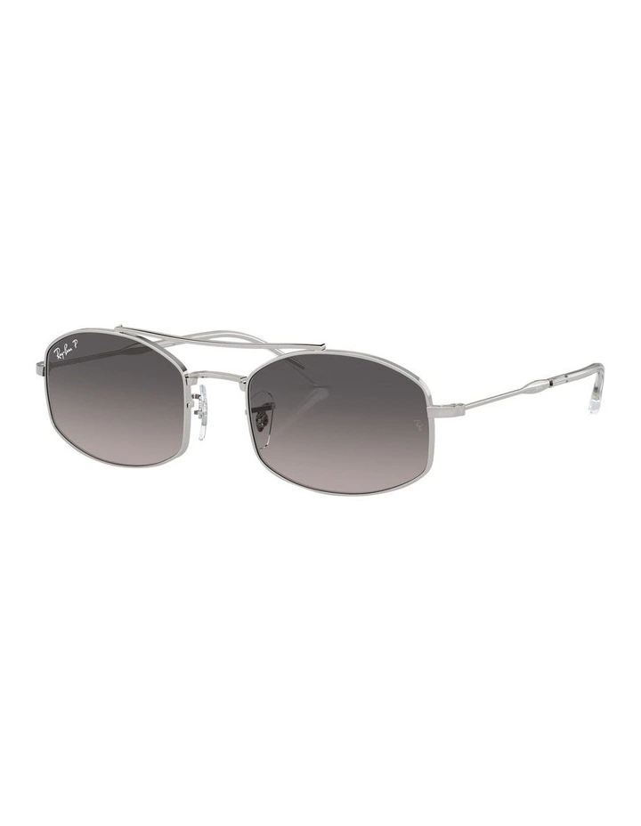 Polarised RB3719 Sunglasses in Silver
