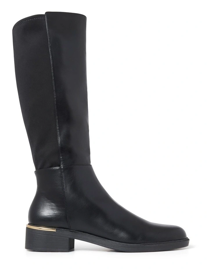 Robyn Knee High Riding Boots in Black