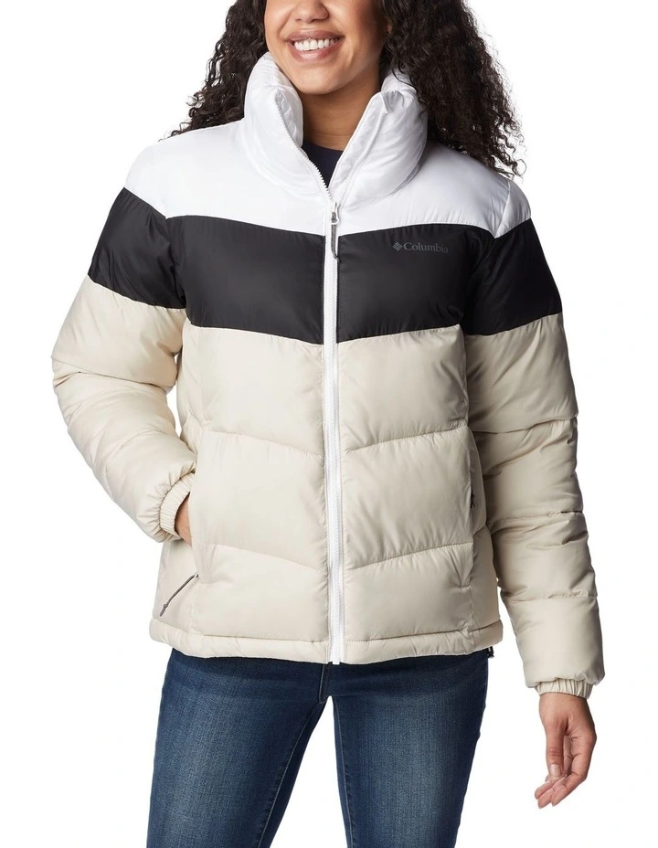 Puffect Colour Blocked Jacket in Dark Stone/Black/White