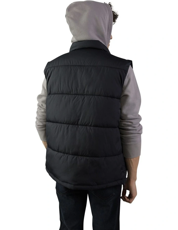 Big Puffer Vest Jacket in Black