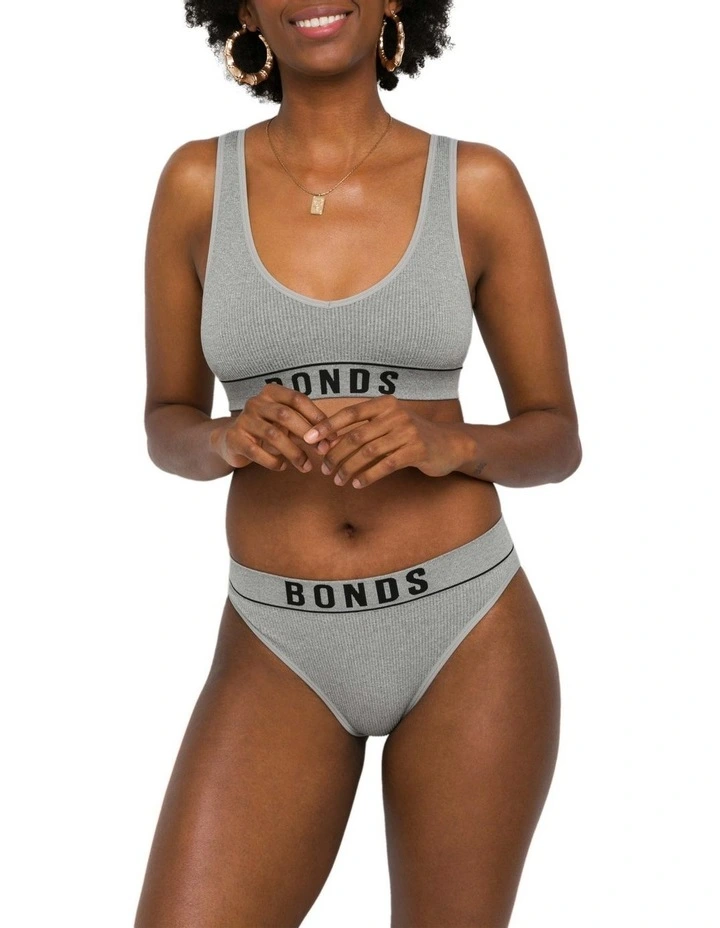 Originals Retro Rib High Bikini Brief in Grey