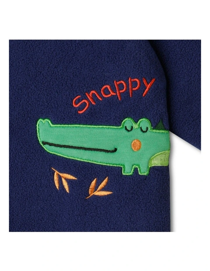 Lined Polar Fleece Blanket Sleeper in Navy