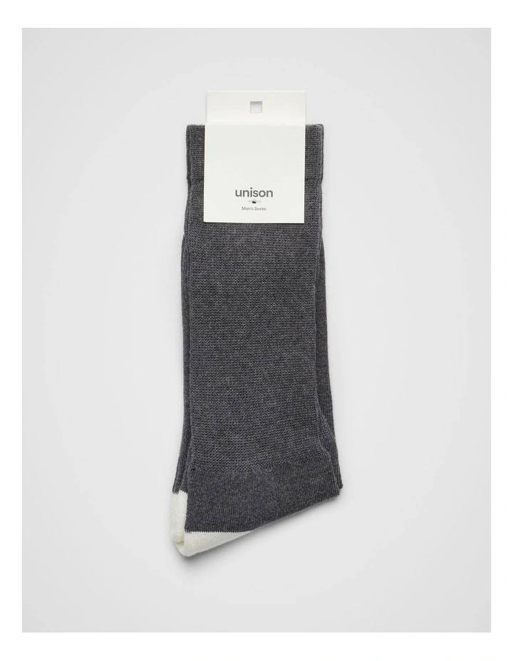 Ribbed Winter Socks in Charcoal