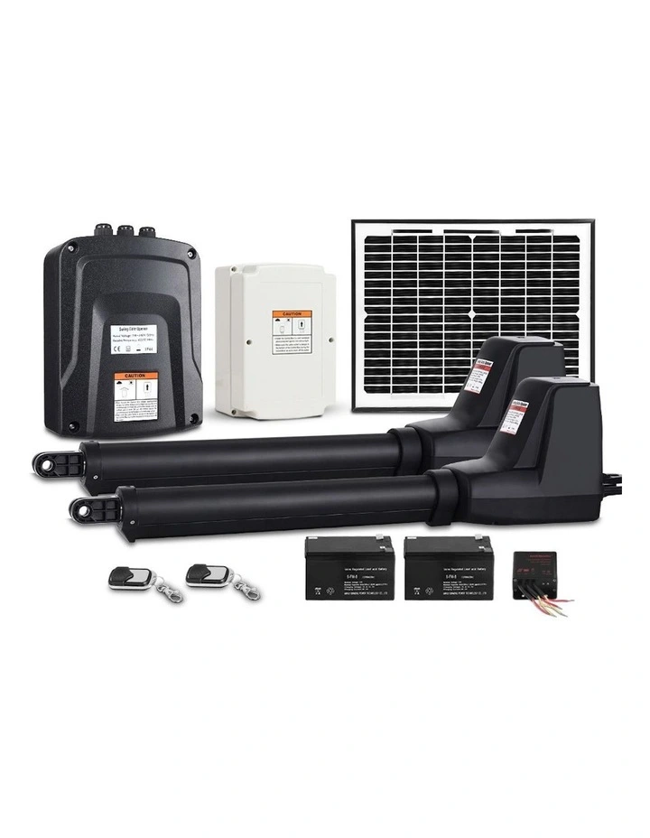 Swing Gate Opener Solar Powered 1000Kg in Black