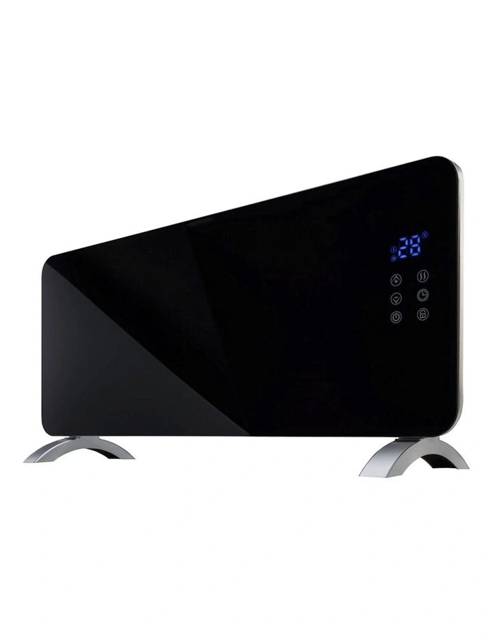 Goldair 76cm 1500W Platinum Smart Glass Convector Panel Heater with Wifi in Black