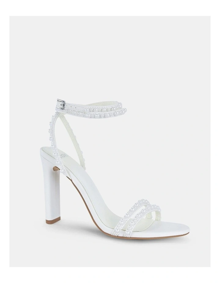 Painkiller Block Heels in Pearl