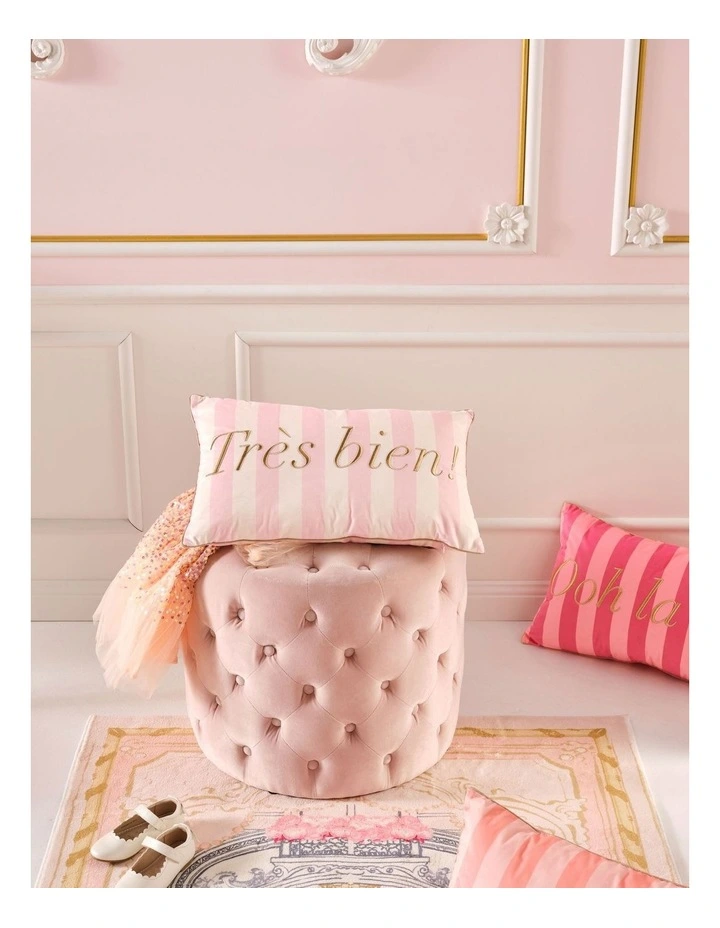 Tres Bien Cushion 35x55cm in Pink Blush