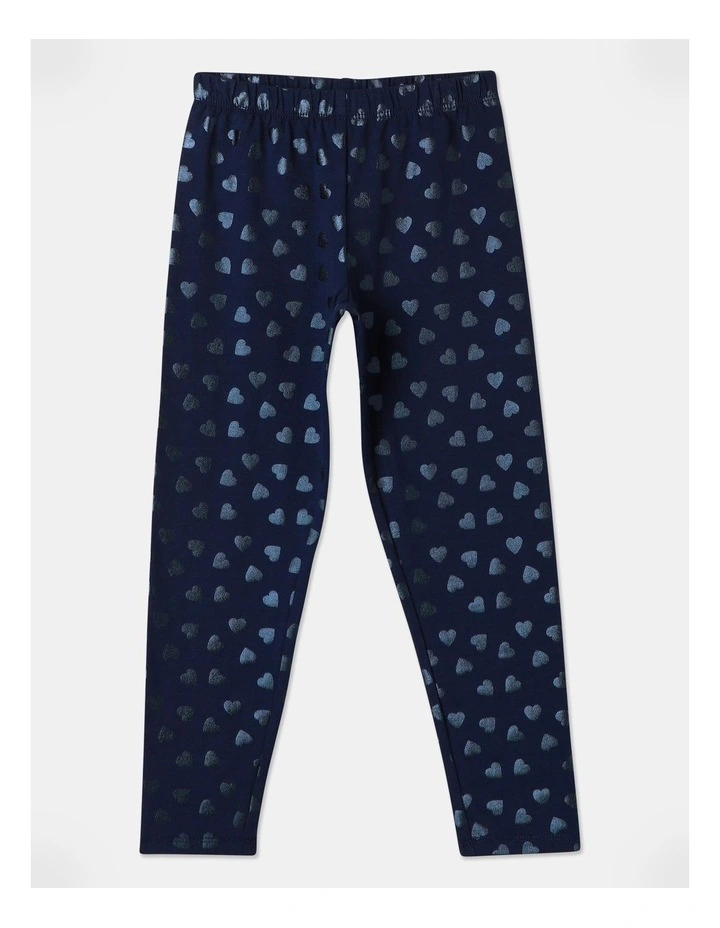 Essential Metallic Legging in Navy