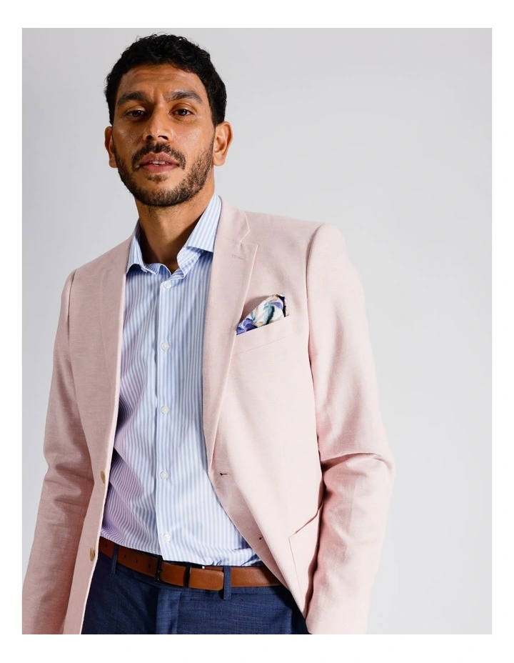 Floral Cotton Pocket Square in Blue