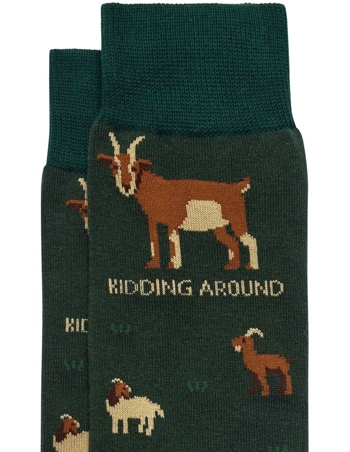 Kidding Around Fancy Socks in Green