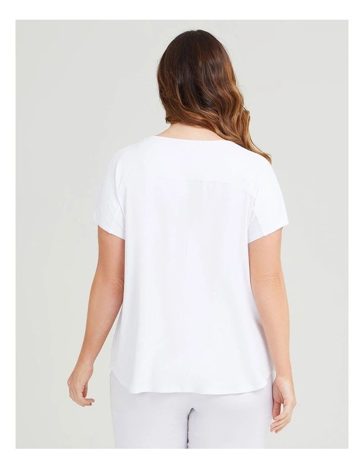 Natural Everyday V-neck Top White