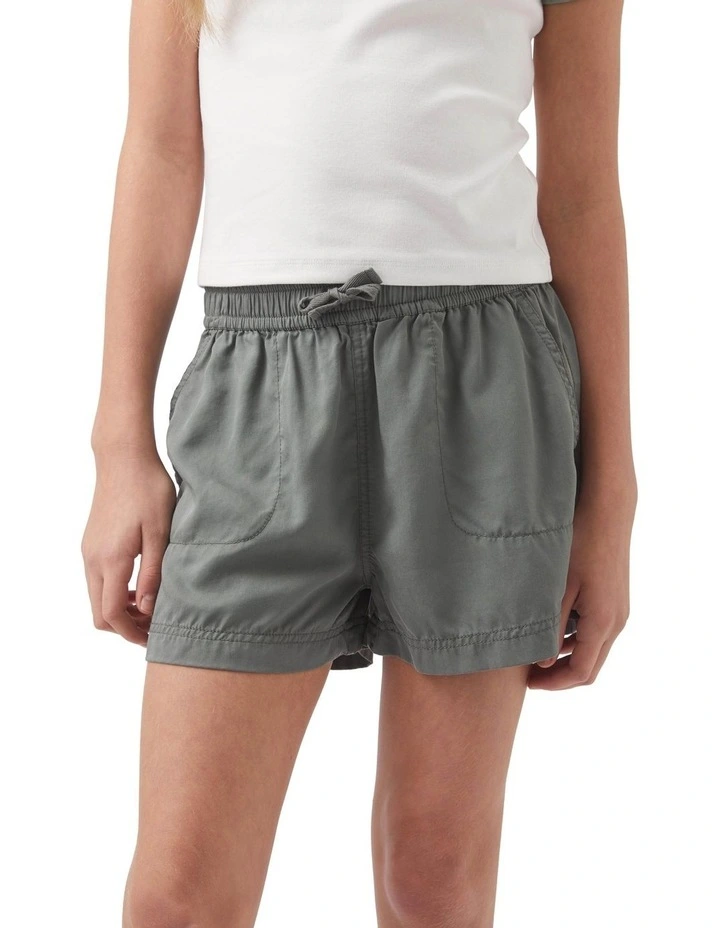 Ivy Pull On Short in Dark Sage