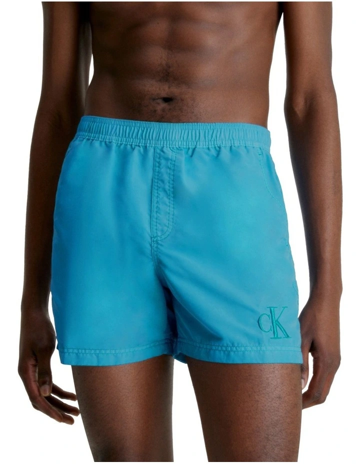 Authentic Medium Swim Short in Clear Turquoise