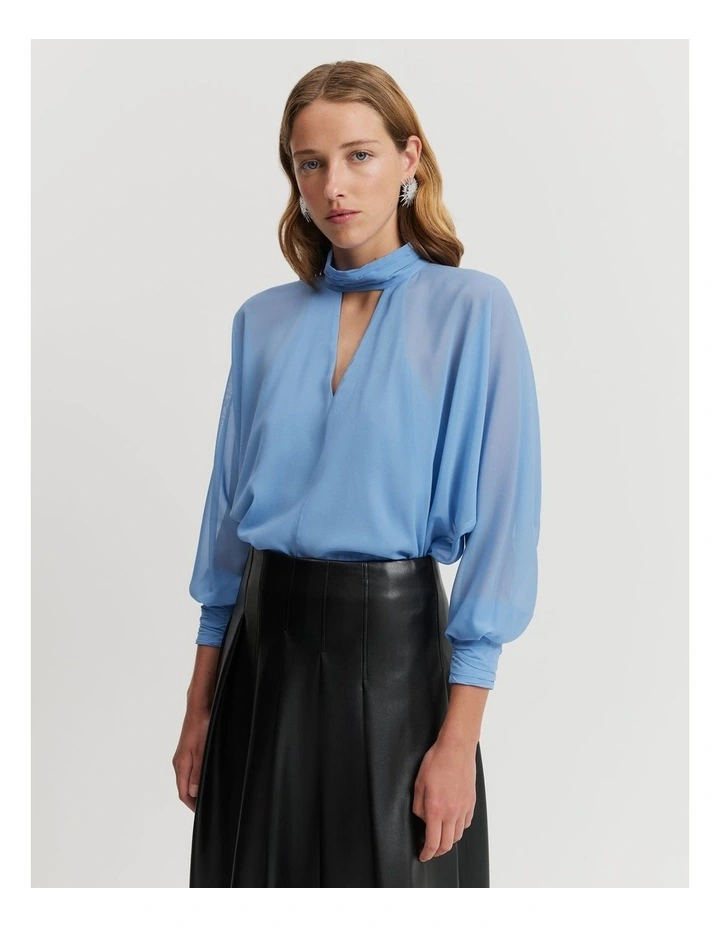 Batwing Blouse in French Blue