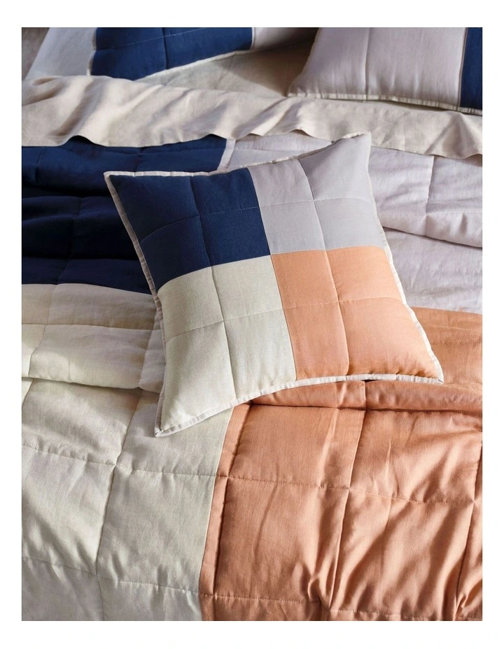 Nimes Patchwork Cushion 48x48cm in Navy