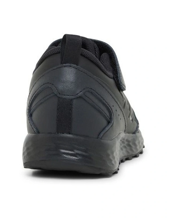 Self-Fastening Strap Pre-School Sport Shoes in Black