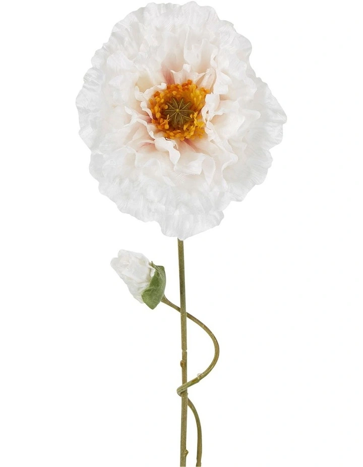 Poppy Stem 75cm in White