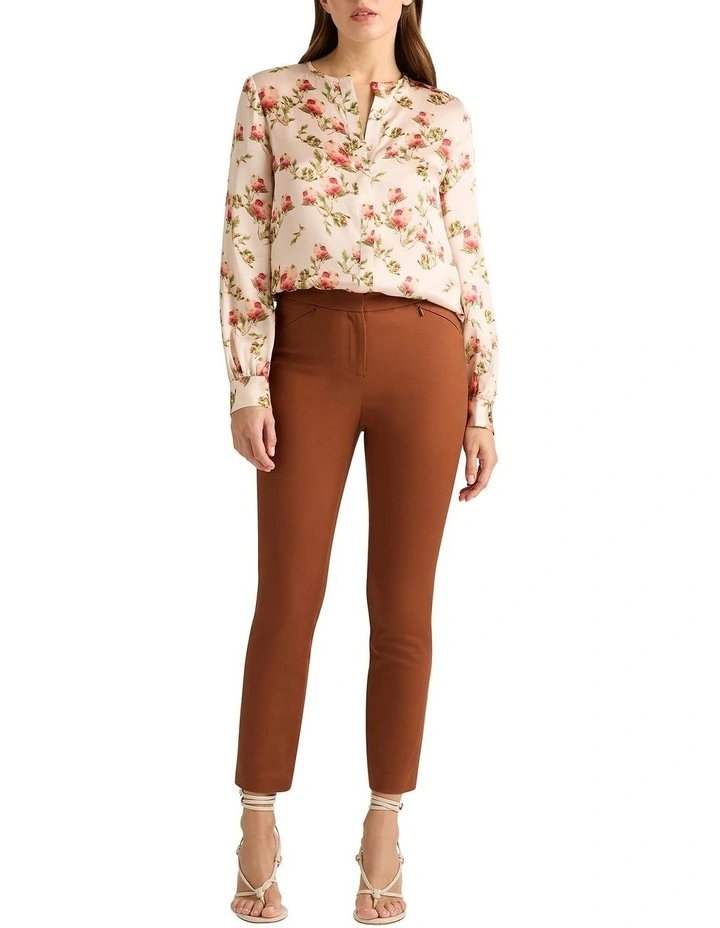 Tanny Silk Blouse in Parchment Multi