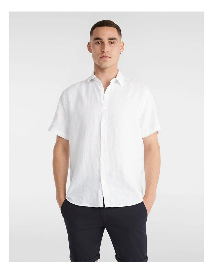 Lewis Linen Shirt in White