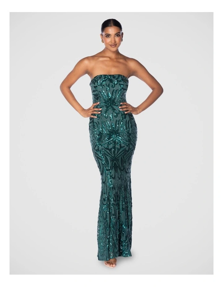Ensley Gown in Green