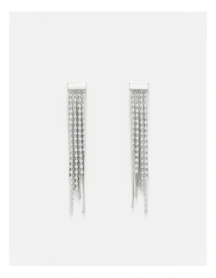 Urban Drop Earrings in Silver