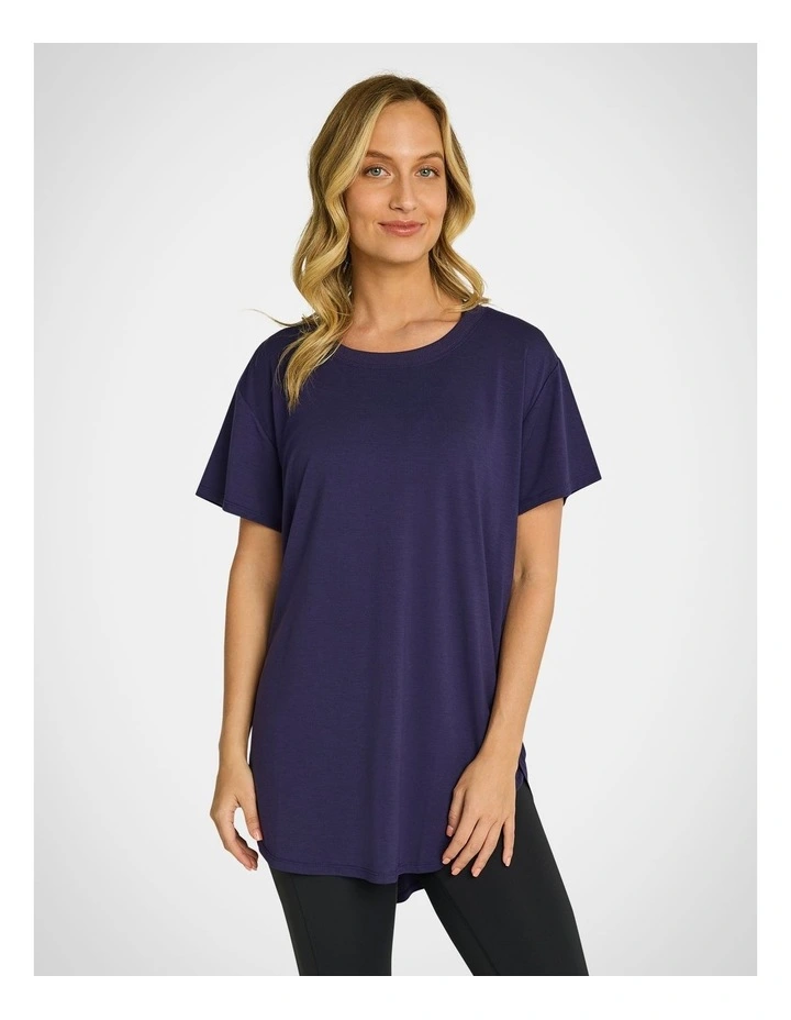 Longline Tee in Blackberry