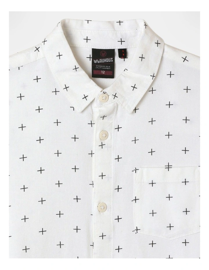 Linen Blend Shirt in White
