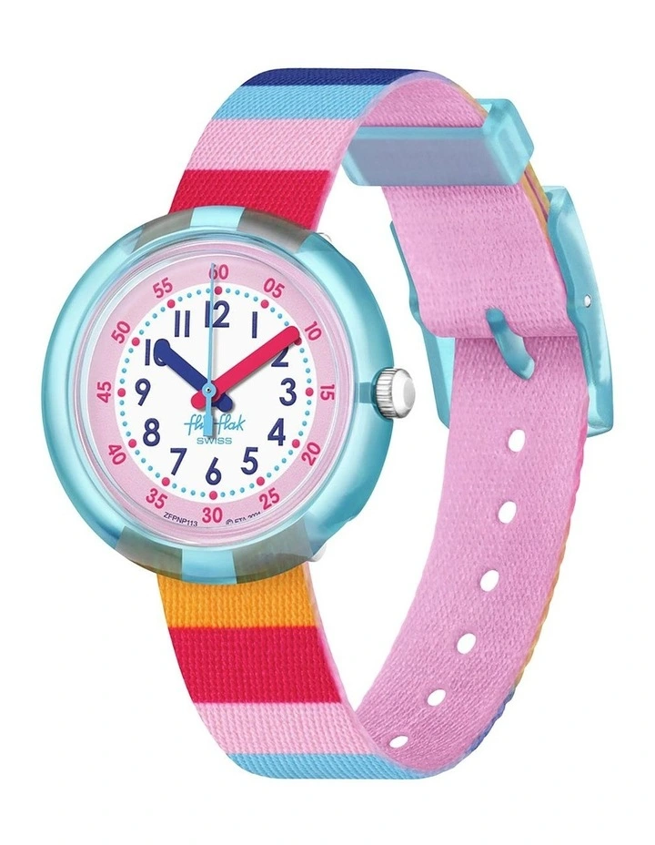Stripy Watch in Pink
