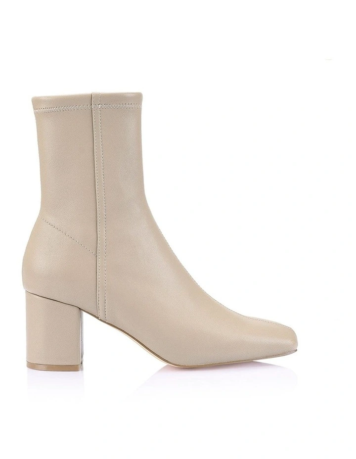Stretch Kid Leather Juan II Sock Boots in Nude