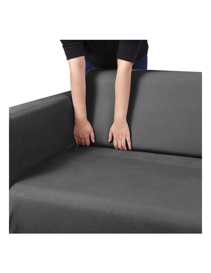 2 Seater Couch Sofa Cover in Charcoal