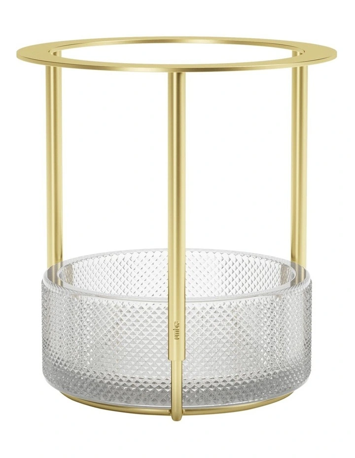 Tesora 15x15x26cm Adjustable Vase in Brass
