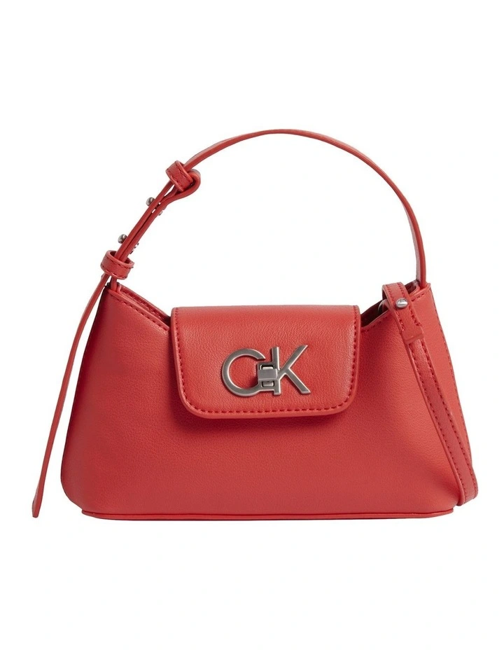 Re Lock Crossbody Bag with Flap in Red