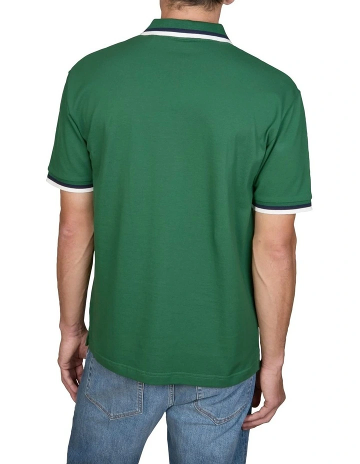 Pique Polo Shirt in Forest Green