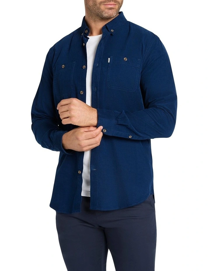 Cord Games Long Sleeve Shirt in Navy