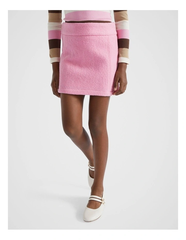 Boucle Skirt in Candy Pink