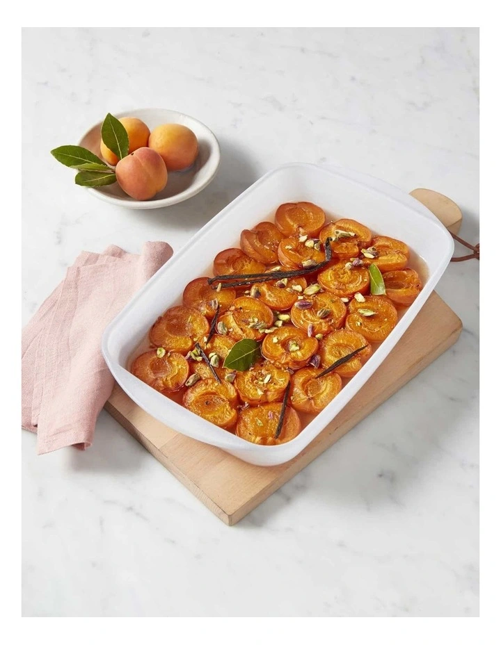 Glass Ceramic Ovenware Medium Rectangle Dish in White