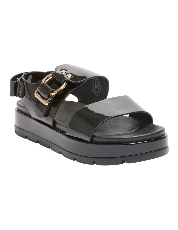 Felix Sandals in Black Patent