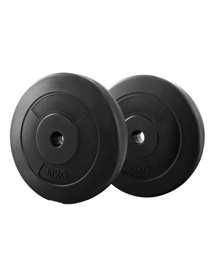 Barbell Weight Plates 10kg 2-Pack in Black