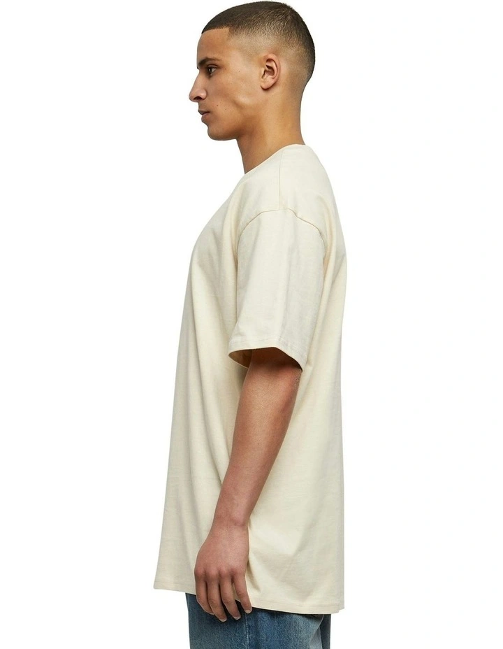 Heavy Oversized Tee in White Sand