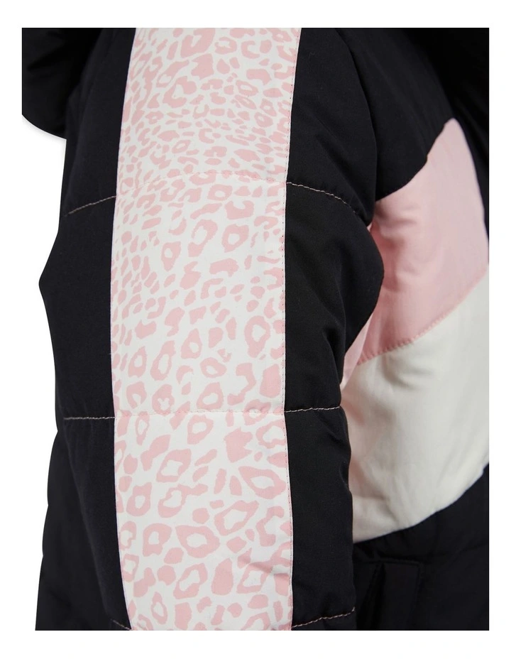 Base Panelled Puffer Jacket in Multi