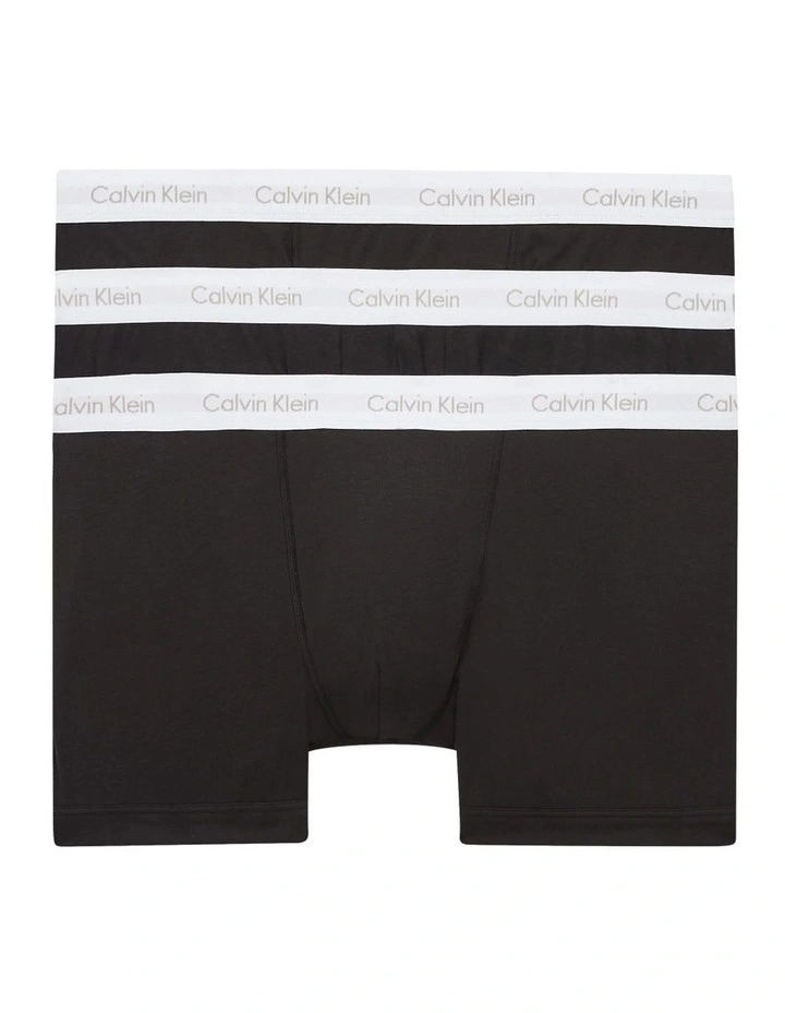 Cotton Stretch Boxer Brief 3 Pack In Black