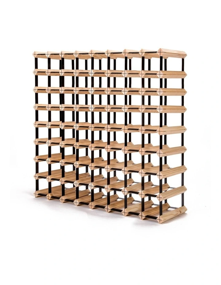 Timber Wine Rack 72 Bottle Storage Cellar Organiser in Brown