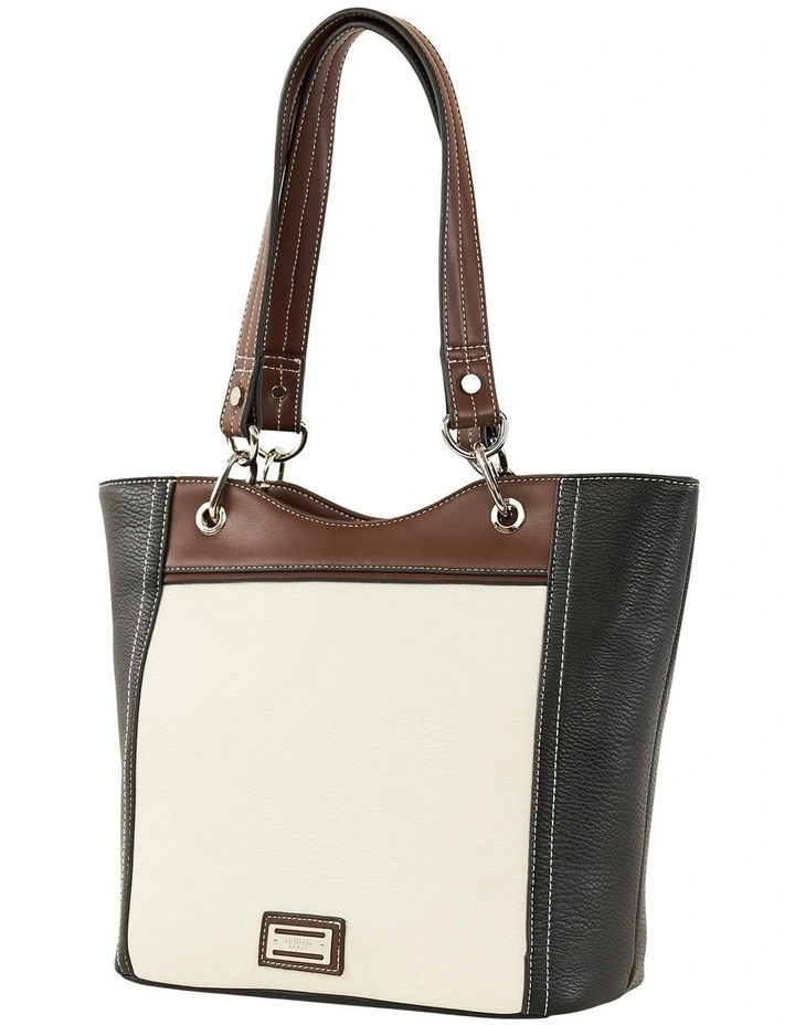 Stevie Tote Bag in Stone Black Multi